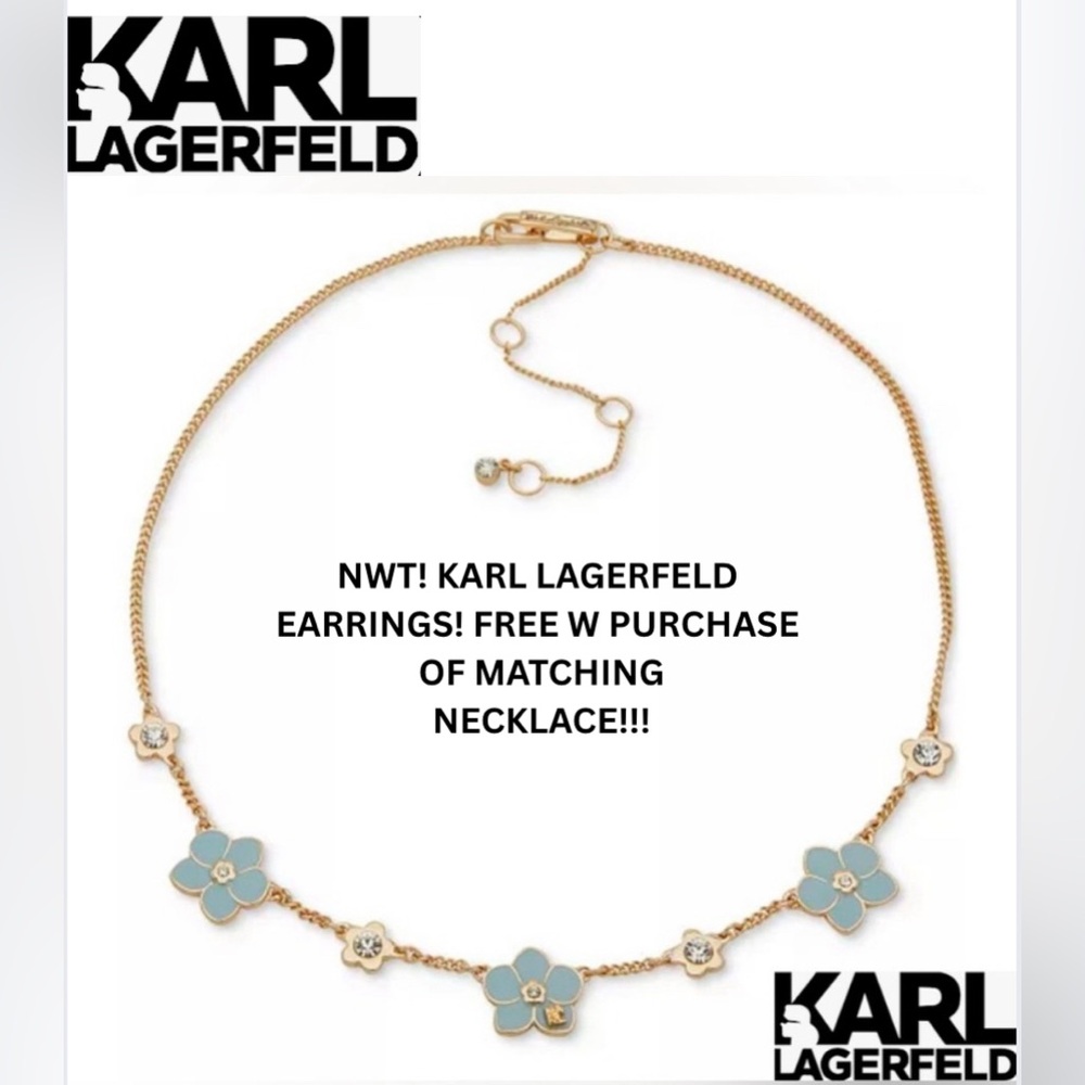 NWT! KARL LAGERFELD PARIS NECKLACE. BUNDLE W/MATCHING EARRINGS & BUNDLE FREE 🎁!